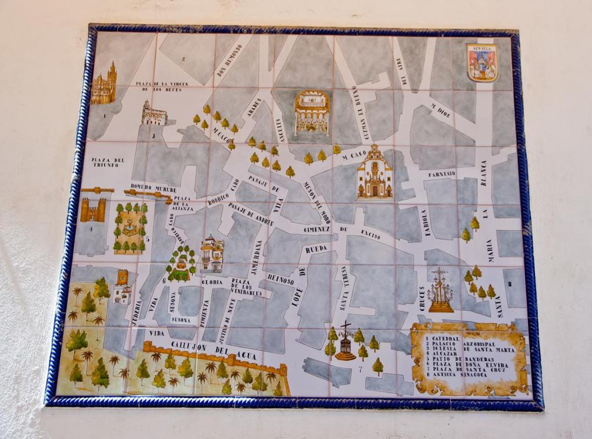 peta dari jewish quarter Seville