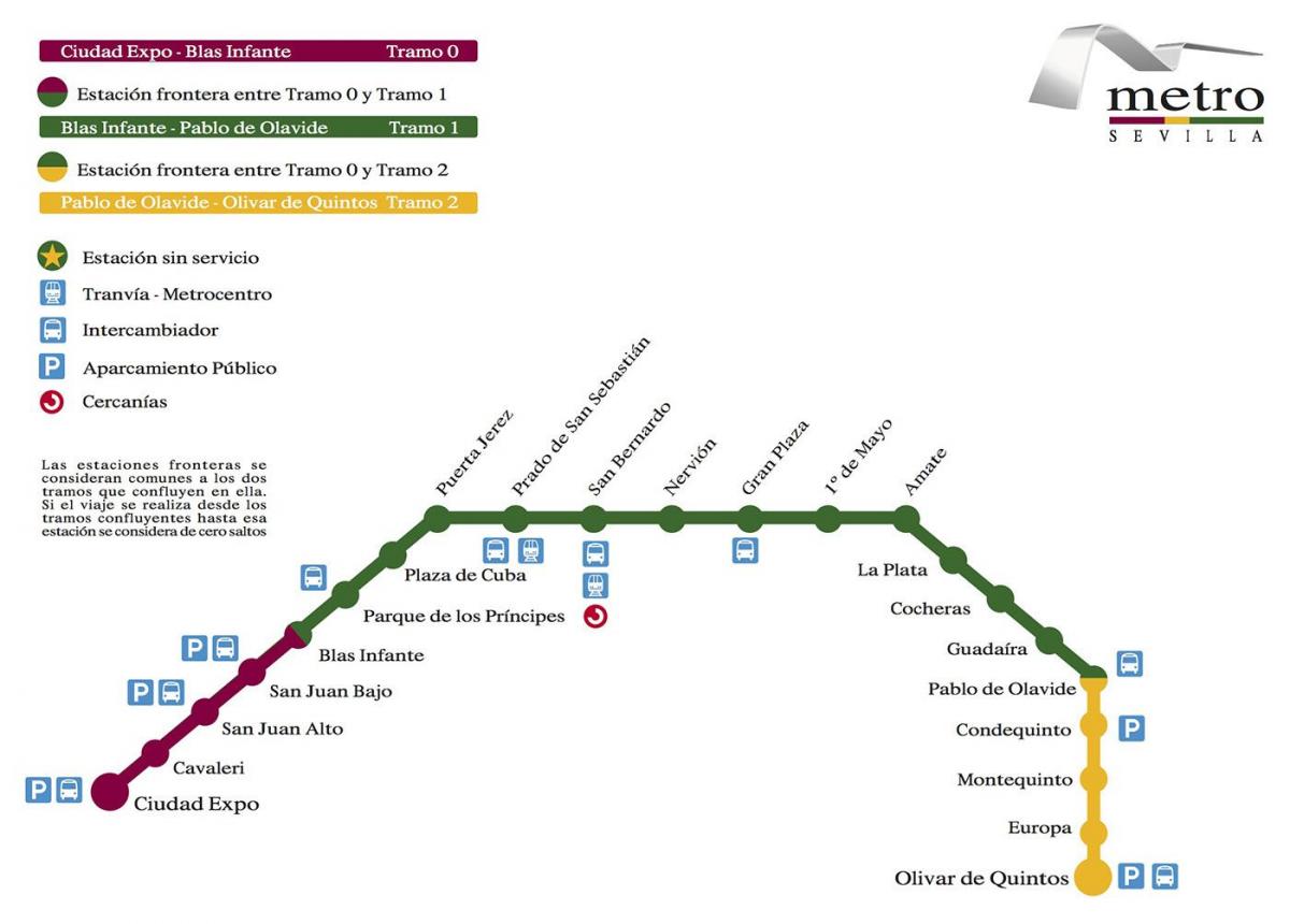 peta dari Seville subway