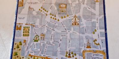 Peta dari jewish quarter Seville