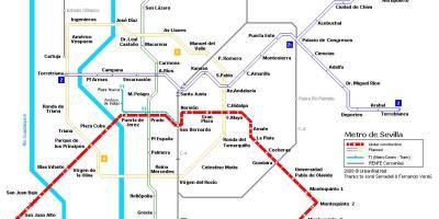 Peta dari Seville metro