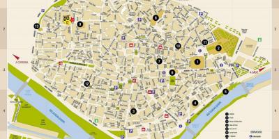 Peta dari plaza de armas Seville 