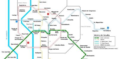 Peta dari Sevilla stasiun kereta api