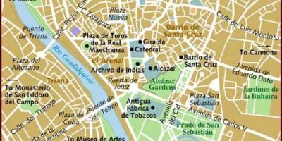 Peta dari Seville lingkungan