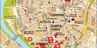 Seville, spanyol peta wisata