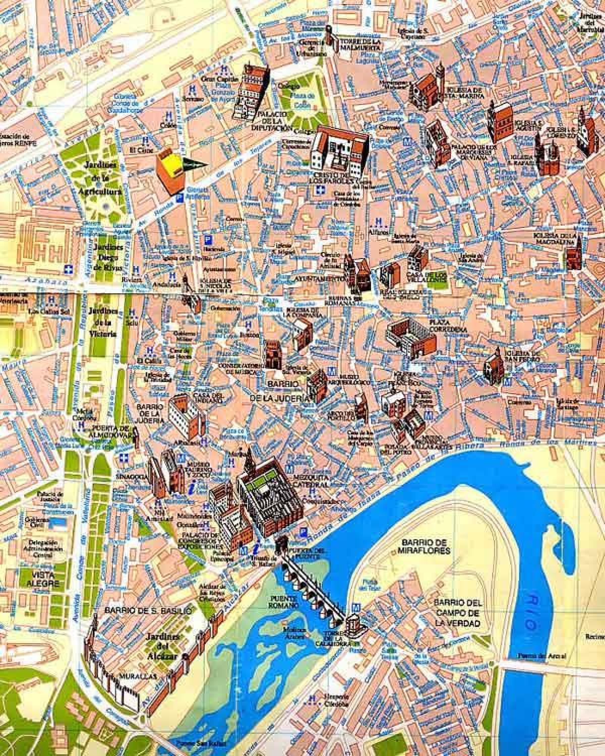 peta dari Seville walking tour