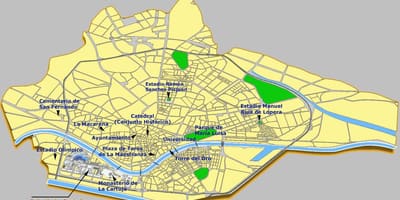 Seville, spanyol peta wisata